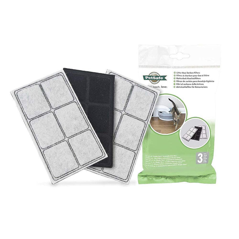 PetSafe Litter Box Replacement Carbon Filters For Use with Simply Clean Automatic Cat Litter Box, Pack of 3 - PawsPlanet Australia