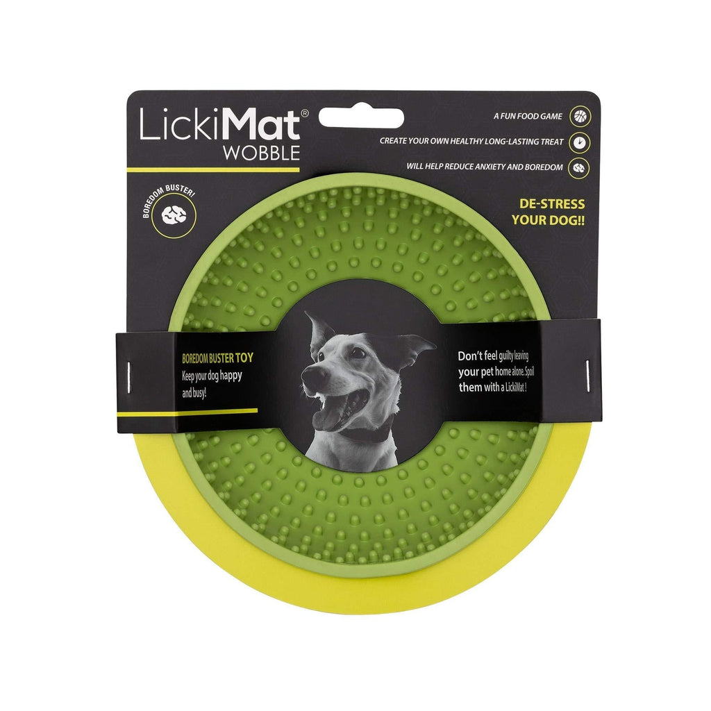 LickiMat Wobble, Dog Slow Feeder Bowl for Boredom and Anxiety Reduction; Perfect for Entertainment, Green - PawsPlanet Australia