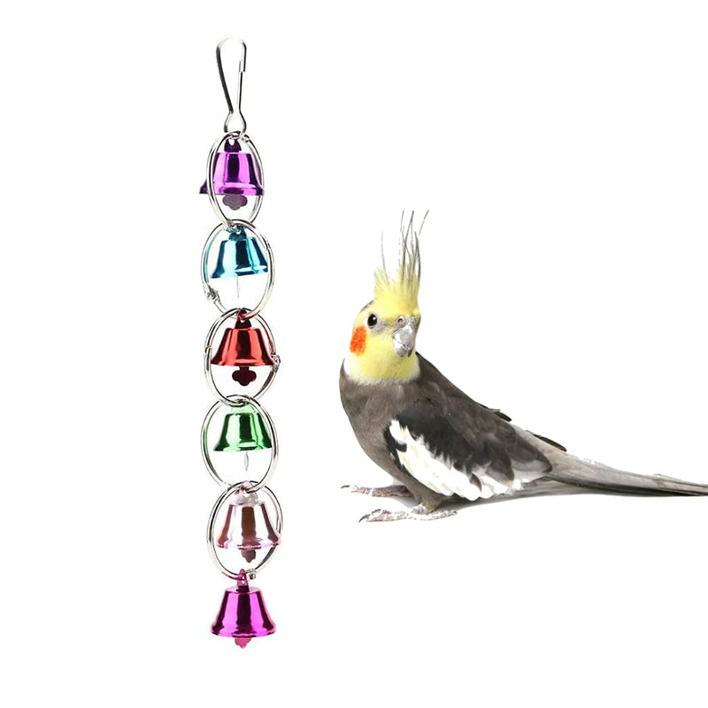 Parrot Bells Toy, Colorful Ringer Bells Swing Toy for Birds Budgies Parakeets African Greys Conures Cockatiels Love Birds Finch - PawsPlanet Australia