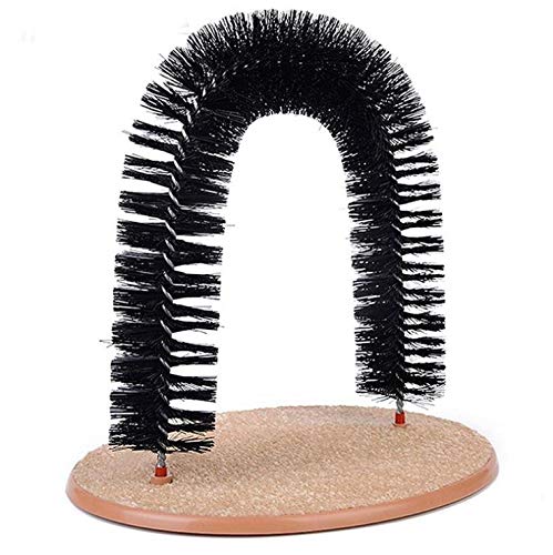 MINGZE Arch Cat Groom Self Grooming Cat Toy Cat Self Groomer, Massager and Cat Scratcher, Scratching Arch Kitten Massaging Pet Self Grooming Bristle Groomer Toy Perfect For Playing And Scratching - PawsPlanet Australia