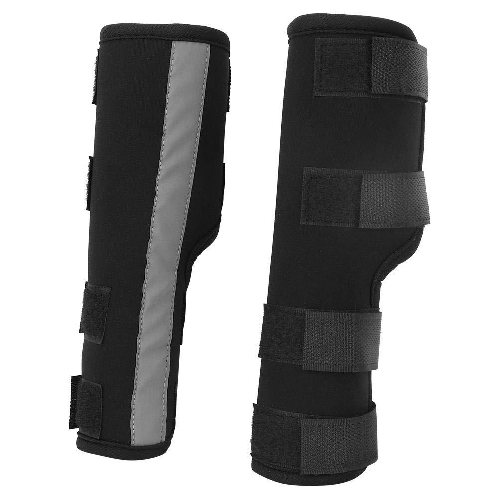 Dog Front Leg Braces Canine Paw Compression Wraps Pet Knee Pad Dog Elbow Protector with Reflective Straps Help with Ligament Injuries Sprains and Loss of Stability Caused by Arthritis(Black L) Black L - PawsPlanet Australia