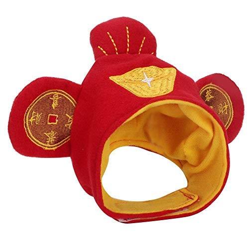 Pet Hat, Cute Chinese Element Red Cap Funny Pet Kitten Soft Outfit Premium Quality Decoration Hat - PawsPlanet Australia