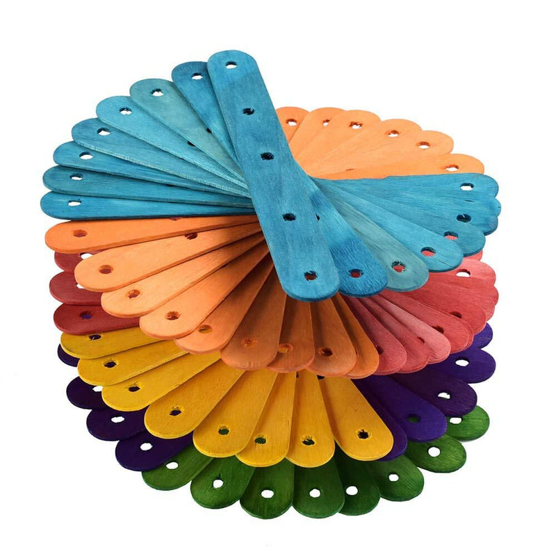 Parrot Essentials Coloured Wood Ice Lolly Sticks - Parrot Toy Parts - 50 Pack - PawsPlanet Australia