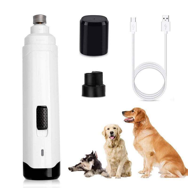 Professional Dog Nail Grinders, Electric Pet Nail File, Rechargeable and Portable Nails Trimmer Clipper, Low Noise 2 Speeds Fast Grinding for Large Medium Small Dogs Claw Care (3 Ports, USB Wire) - PawsPlanet Australia