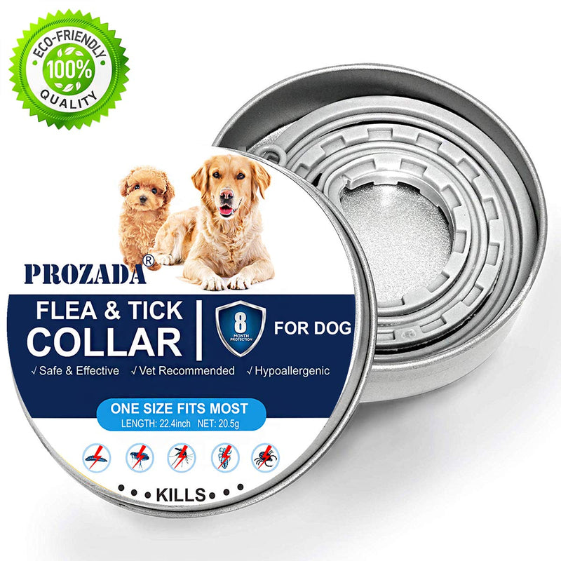 PROZADALAN [New Formula] Flea and Tick Collar for Dogs Waterproof, Anti Flea Collar Adjustable Natural & Safe, 8 Month Protection - Efficiently repellent locust lice of Pets(57cm) (1) 1 - PawsPlanet Australia