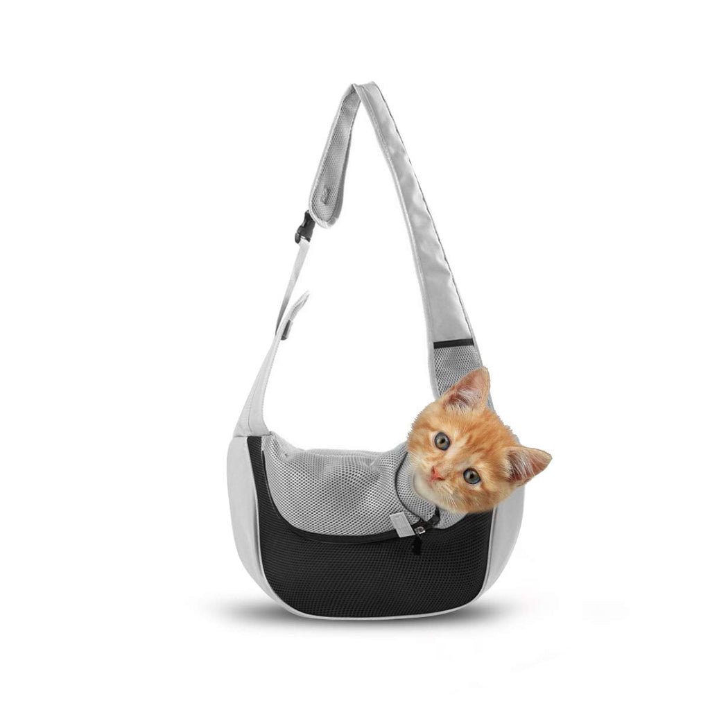 PETCUTE Pet Sling Carrier dog sling bag Pets Travel Shoulder Bags Small Dog Cat Outdoor Shoulder Carrier Bag Black S - PawsPlanet Australia