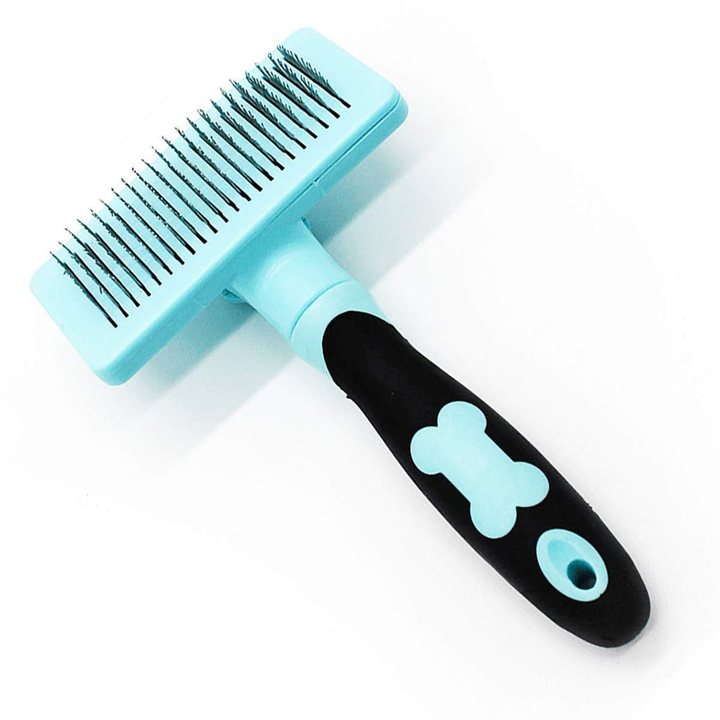 BESROY Self Cleaning Slicker Brush Effectively Reduces Shedding by Up to 95% - Professional Pet Grooming Brush for Small, Medium & Large Dogs and Cats, with Short to Long Hair - PawsPlanet Australia