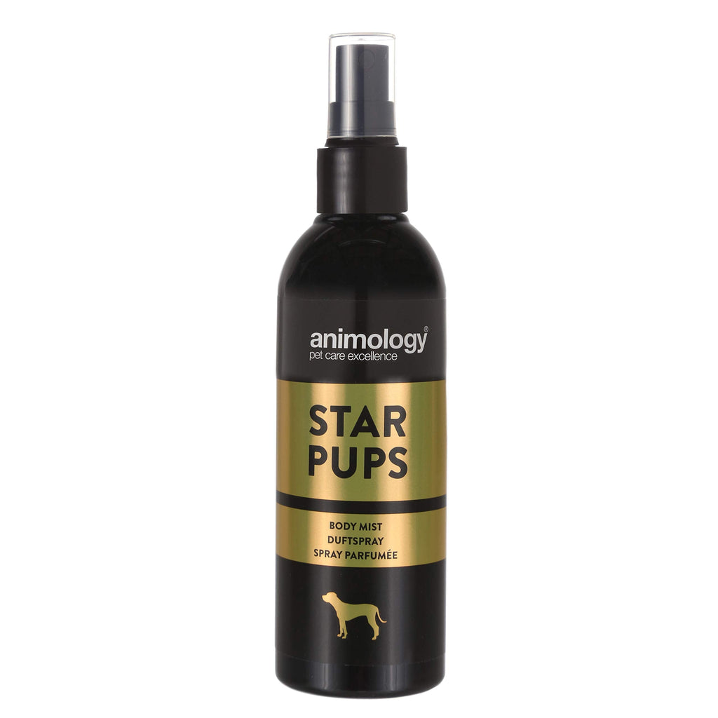 ANIMOLOGY Star Pups Body Mist – For A Pleasant-Smelling Dog Coat – 150 ml Deodorising Spray For Puppies – With Shea and Vanilla Long-Lasting Notes – Leaves the Coat Fresh – Innovative Formula 150 ml (Pack of 1) - PawsPlanet Australia