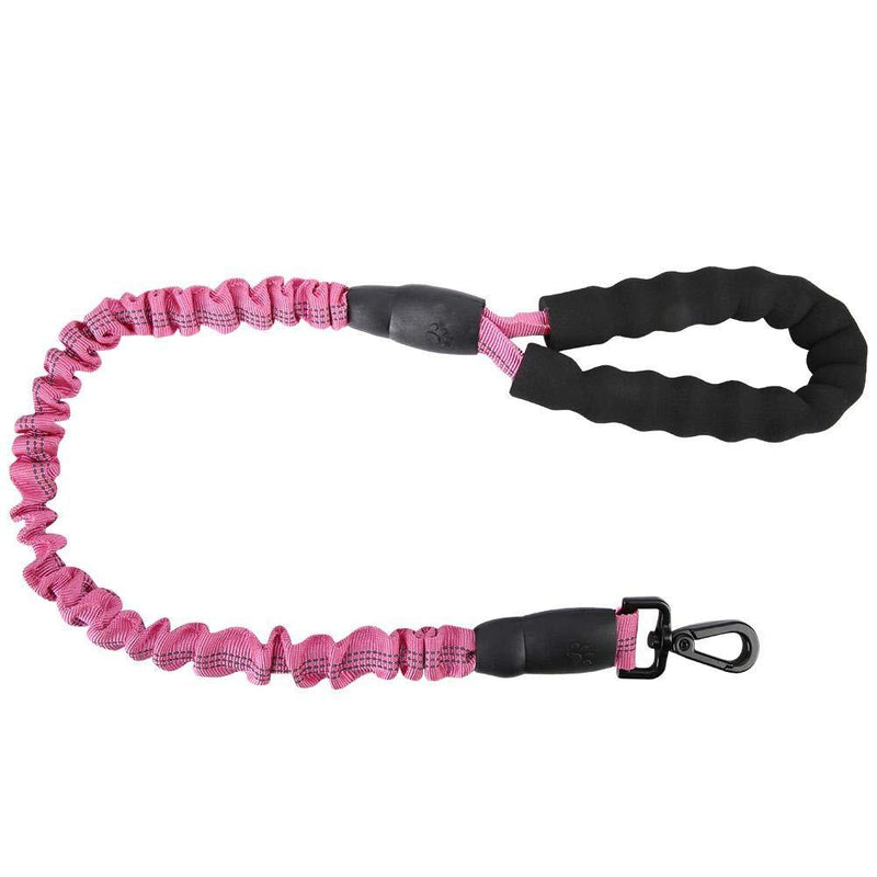 Dog Traction Rope Pets Dogs Elastic Leash Anti Pull Shock Absorbing Bungee Dog Leash Premium Strong Dog Elastic Lead with Traffic Control Handle - Foam Barrel Handle(Pink) Pink - PawsPlanet Australia