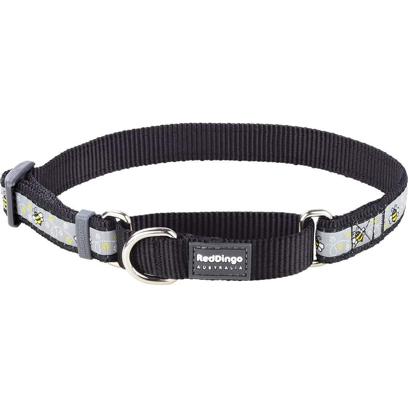 Red Dingo Bumblebee Black Martingale Dog Collar (20mm x 32-47cm), M Medium - PawsPlanet Australia