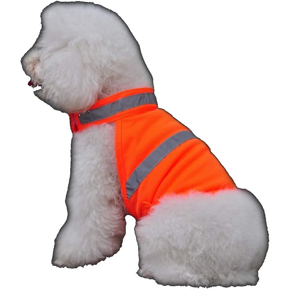 Amorar Reflective Dog Safety Vest Fluorescent Orange and Yellow Best Visibility for Small and Medium Pets S - PawsPlanet Australia