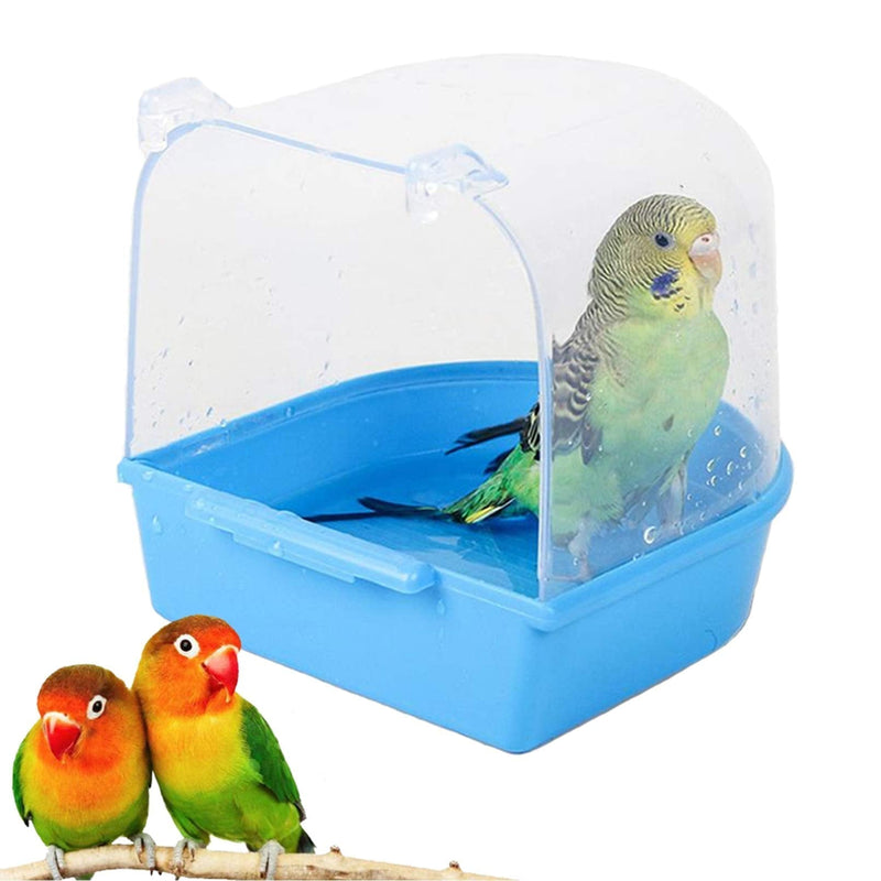 kathson Parrot Bath Box Bird Cage Accessory Supplies Bathing Tub Bath for Pet Brids Canary Budgies Parrot (Random Color) - PawsPlanet Australia