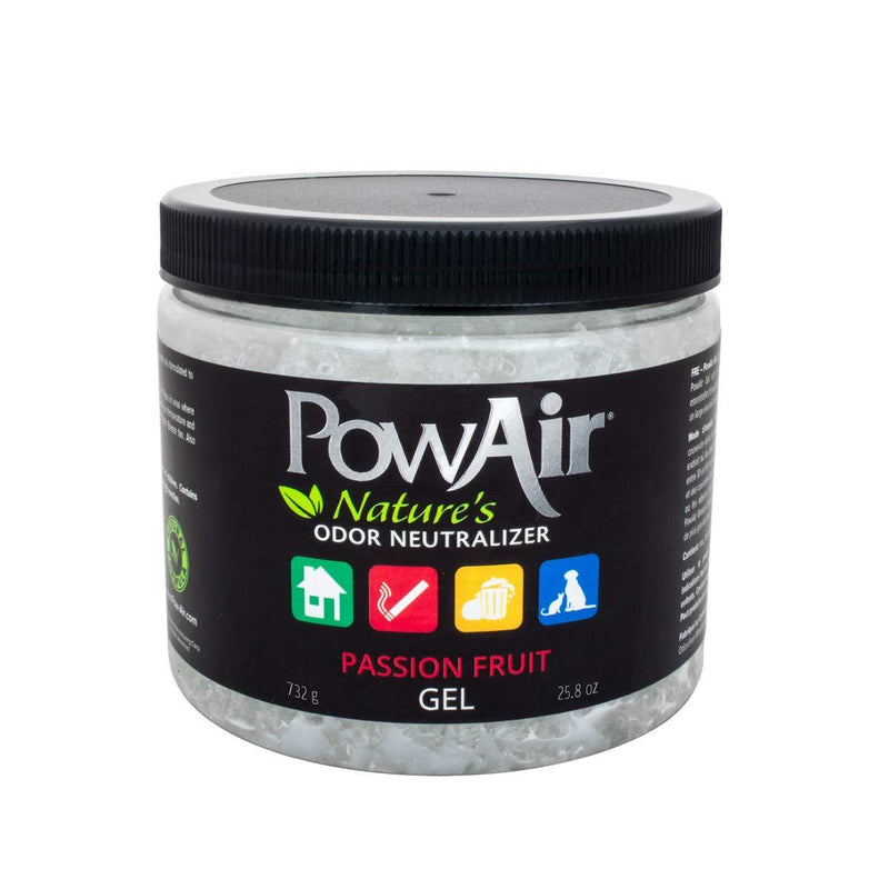 PowAir Gel Natural Odour Neutraliser - Passion Fruit Fragrance - Odour Control for Small to Medium Rooms and Areas (732g) 732 g (Pack of 1) - PawsPlanet Australia