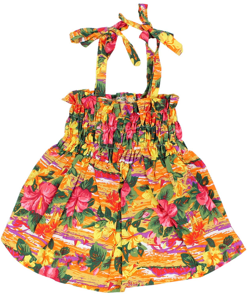 Parisian Pet Dog Summer Camp Hawaiian Flower Tropical Dress, XS Hawaiian Dress - PawsPlanet Australia