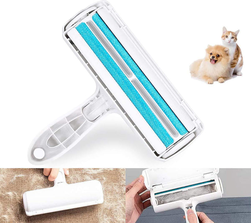 AlfaView Pet Hair Remover Brush, Double Sided Reusable Fur/Lint Remover Roller Brush with Self-Cleaning Case for Dogs,Cats,Clothes & Furniture Roller Hair Remover - PawsPlanet Australia