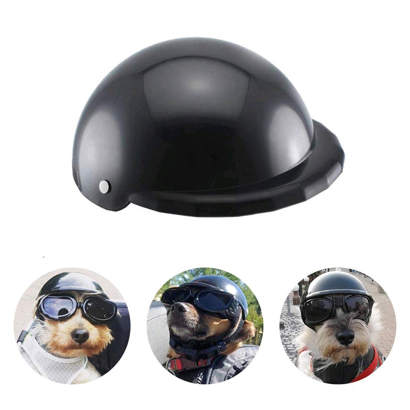 Namsan Pet Helmet for Dogs Adjustable Dog Motorcycle Helmet Bicycle Helmet Cap for Cats / Small Dogs - Black S - PawsPlanet Australia