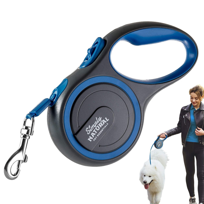 Dog Leash by Simply Natural  3-Metre Retractable Dog Lead Extendable for Dogs up to 15kg with 1 Touch Lock and Release for Stronger Dog Leads Retractable - PawsPlanet Australia