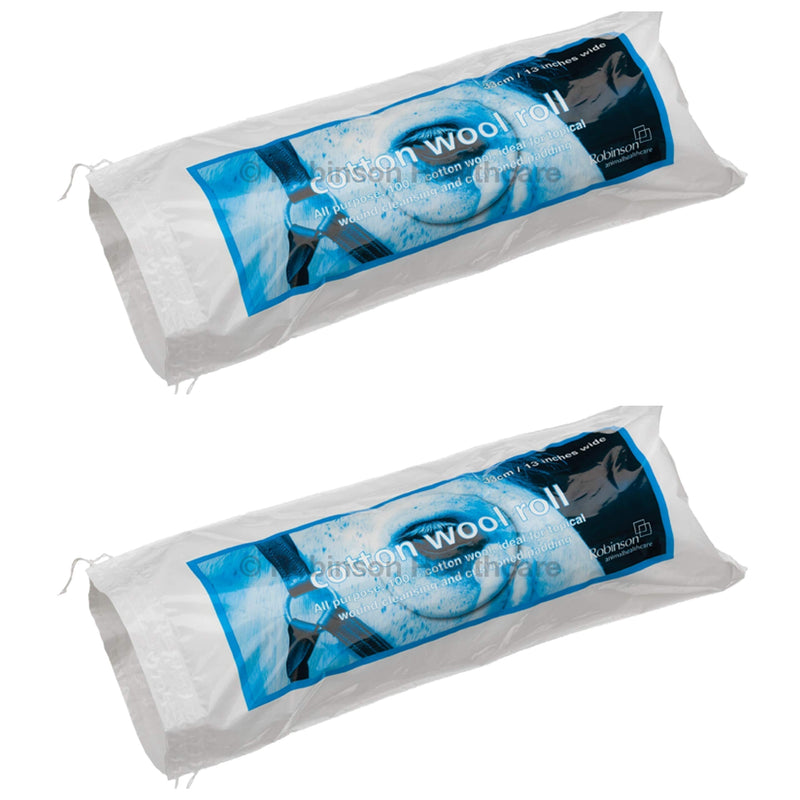 Robinsons Veterinary All Purpose Cotton Wool 500g x 2 Rolls - PawsPlanet Australia