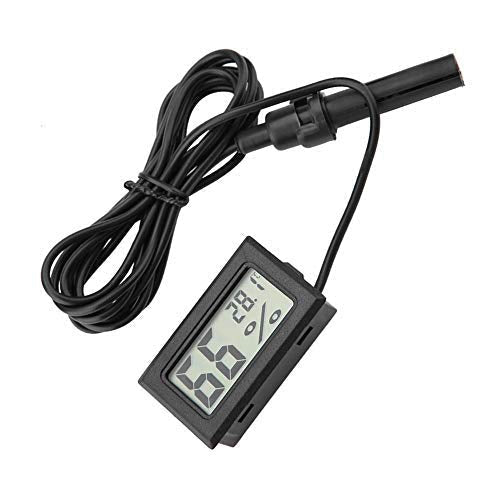 HEEPDD Digital Thermometer Hygrometer, Embedded Mini Temperature Humidity Meter with External Probe for Reptile Incubator Aquarium Poultry Office - PawsPlanet Australia