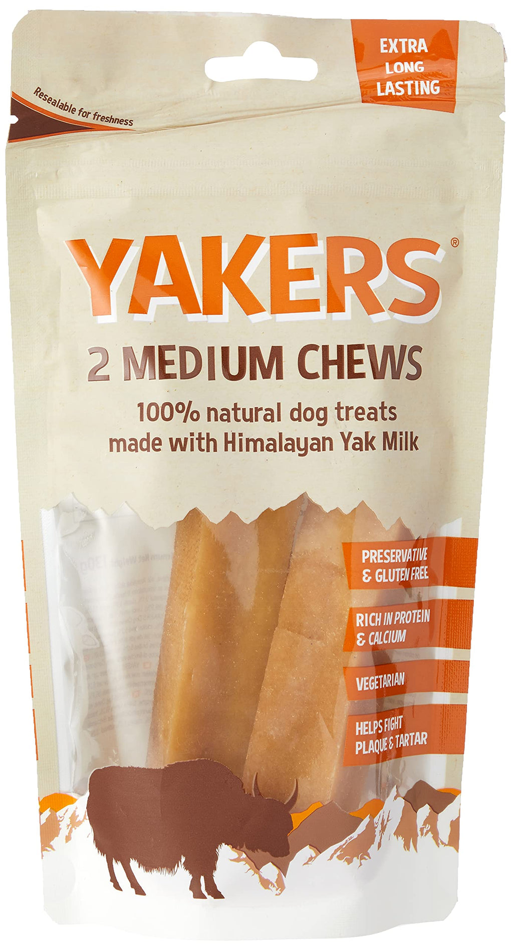 Yakers Dog Chew Medium 2 pack - PawsPlanet Australia