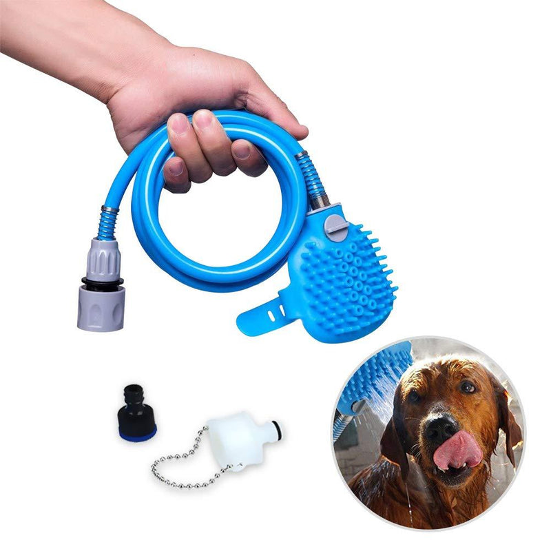 JJ PRIME Pet Shower Sprayer, Dog Bathing Tool, Pet Grooming Bath Massager, Handheld Shower Sprayer for Indoor and Outdoor, Multipurpose Pet Groomer (Blue) - PawsPlanet Australia