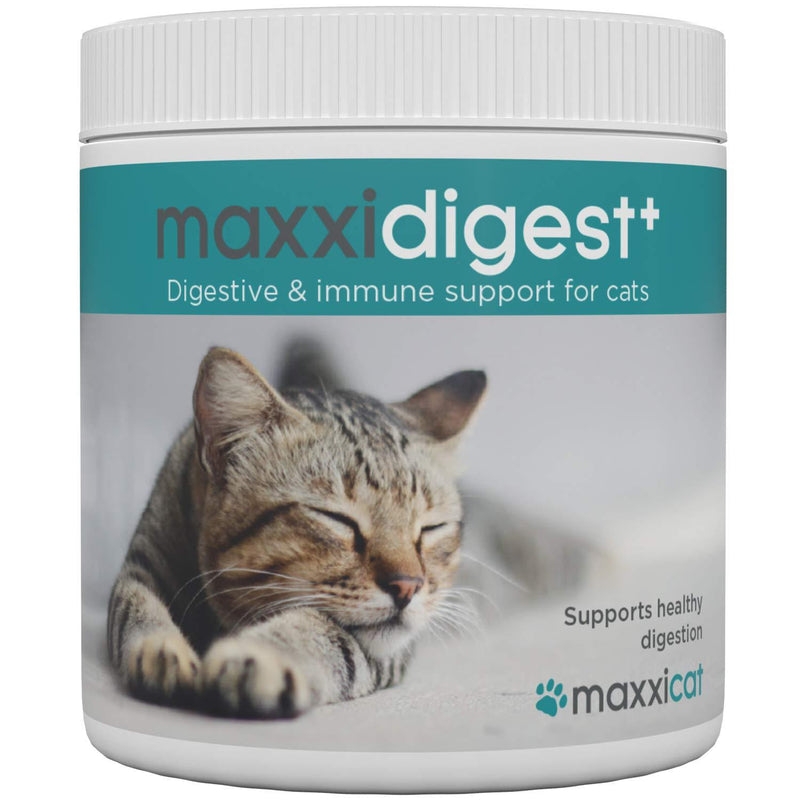 maxxipaws maxxidigest+ Digestive and Immune Support Supplement for Cats with Probiotics, Prebiotics and Digestive Enzymes – Powder 90 g 90 g (Pack of 1) - PawsPlanet Australia