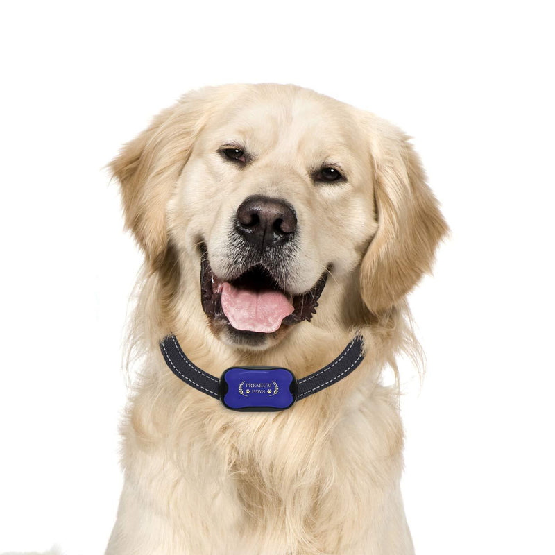 Premium Paws Advanced Intelligence Anti Barking Device Dog Collar - Sound & Vibration - NO SHOCK - Adjustable Strap Between 18 cm - 56 cm - PawsPlanet Australia