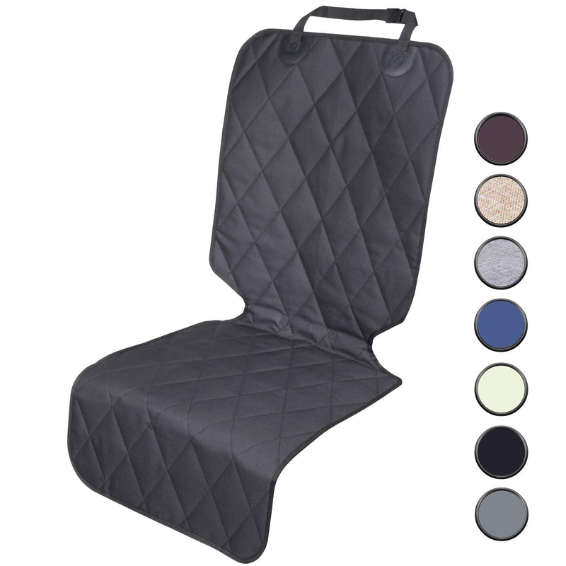 VIVAGLORY Large Front Seat Cover for Dogs, No-Skirt Design, 4 Layers Quilted & Durable 600 Denier Oxford Car Seat Cover for Dogs with Anti-Slip Backing for Most Cars, SUVs & MPVs, Black Large (width 63cm) - PawsPlanet Australia