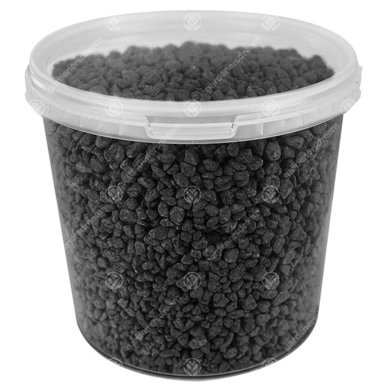 GardenersDream Coloured Aquatic Gravel - Natural Aquarium Fish Stone Substrate (1L, Black) 1 l (Pack of 1) - PawsPlanet Australia