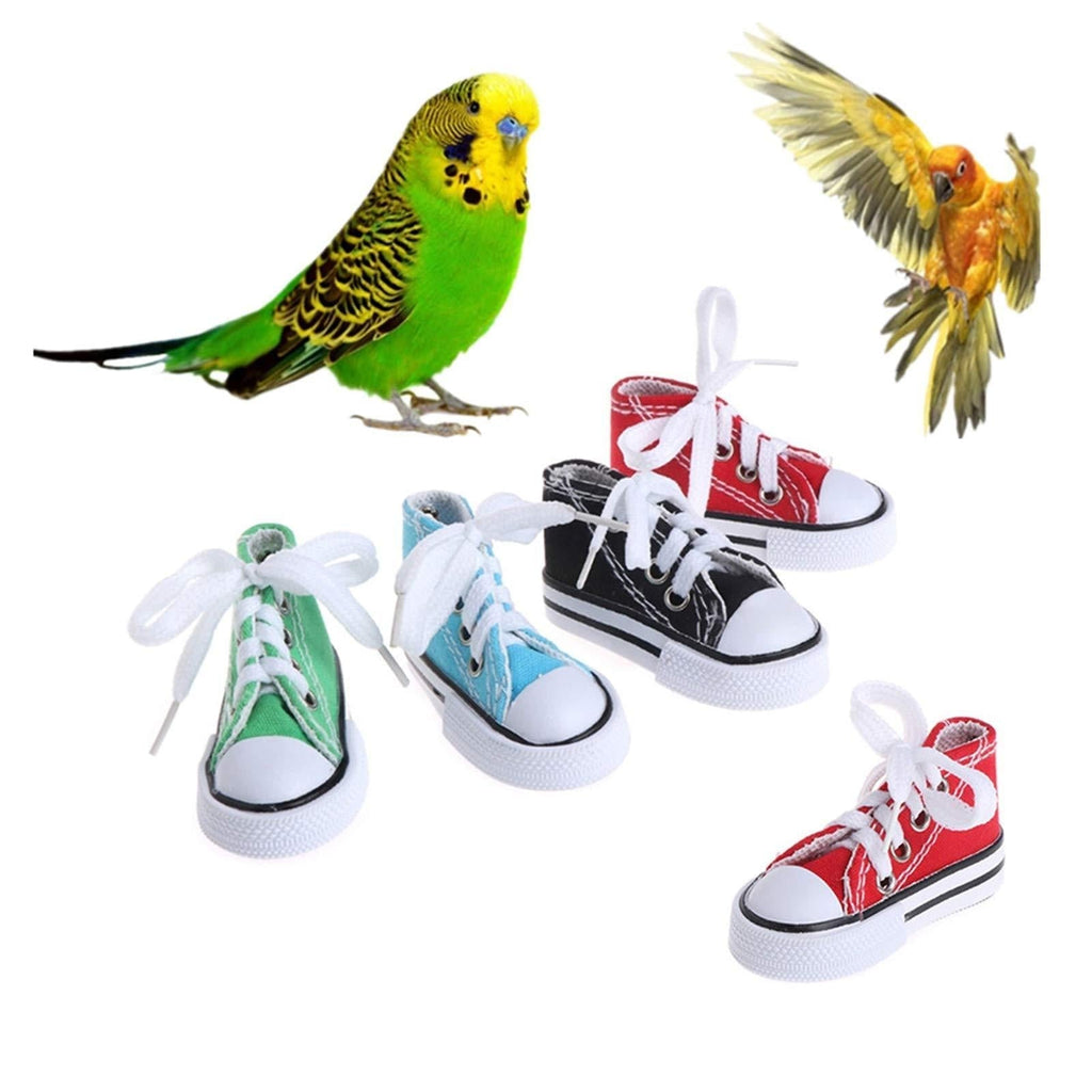 Symphonyw Mini Sneakers Toy for Birds,5 Pcs Mini Sneaker Bird Toy Parrot Craft Cage Craft Toys for Small Dog Cat Pet Cockatiel African Grey Cockatoo - PawsPlanet Australia