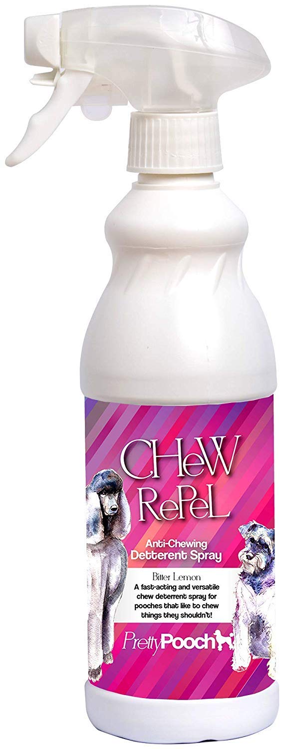 Pretty Pooch Anti Chew Repellent Spray for Dogs & Puppies 500ml - Made in the UK - Bitter Lemon Taste - Contains No Alcohol - Use on All Washable Surfaces - - PawsPlanet Australia
