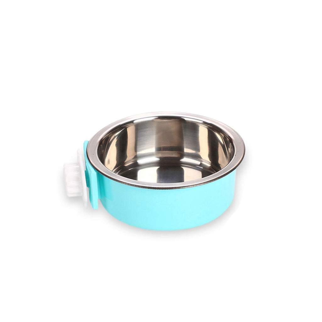 Pet Hanging Bowl 2-in-1 Removable Stainless Steel Food Hanging Bowl for Puppy/Cat, Andiker Pet Bowl Hanging Cage Large Water Food Feeder for Dogs Cats (small, blue) small - PawsPlanet Australia