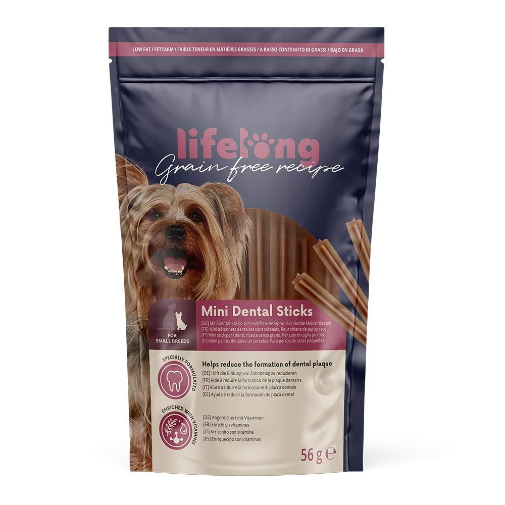 Amazon Brand - Lifelong Grain Free Recipe Mini Dental Sticks for Small Breed dogs -56g*8 - PawsPlanet Australia