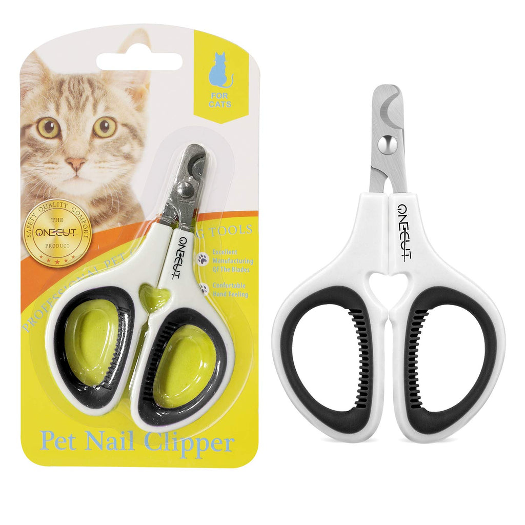 OneCut Pet Nail Clippers, Update Version Cat & Kitten Claw Nail Clippers for Trimming, Professional Pet Nail Clippers Best for a Cat, Puppy, Kitten & Small Dog (Black) Black - PawsPlanet Australia