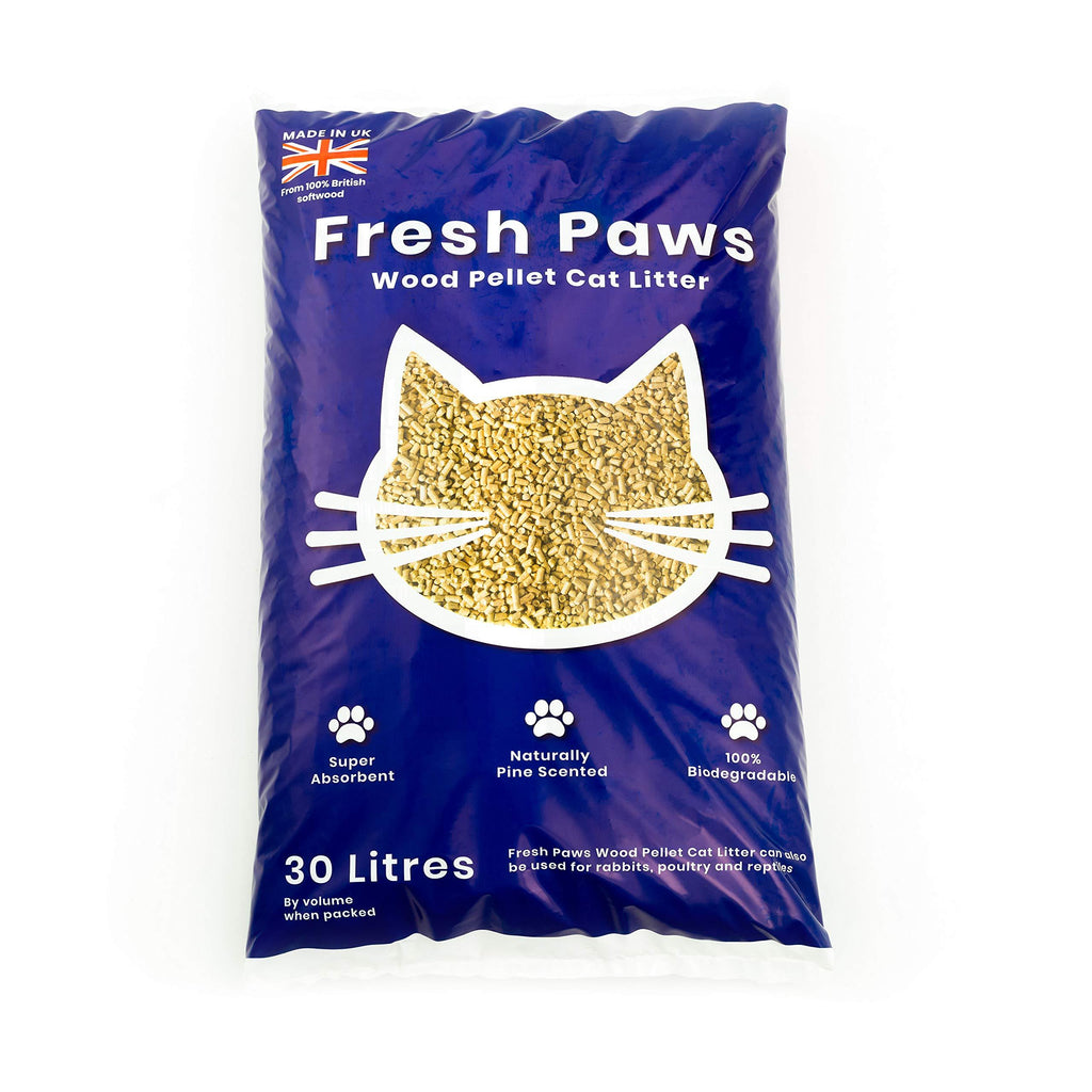 Fresh Paws Premium Wood Pellet Cat Litter, 30 L - PawsPlanet Australia