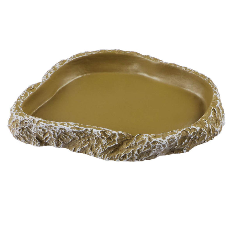 POPETPOP Pets Feeding Bowl - Reptile Feeding Plate, Vivarium Resin Food Water Feeding Dish for Tortoise, Turtle, Gecko, Snake, Pet Breeding Tray - Reptiles Supplies - PawsPlanet Australia