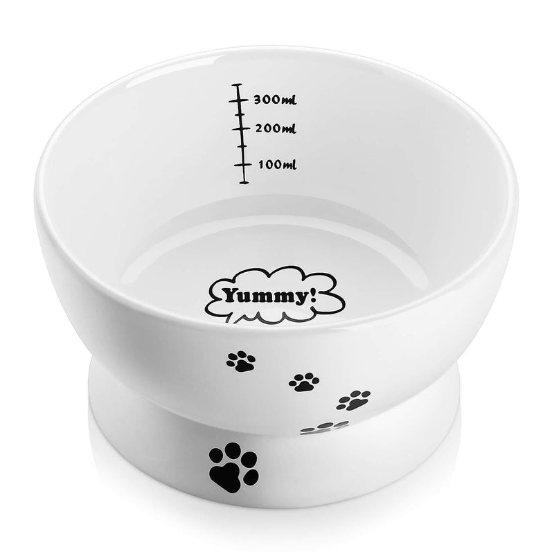 [Australia] - Y YHY Cat Water Bowl,Raised Cat Food Dish,Elevated Cat Bowl No Spill,Ceramic Pet Bowls for Cats or Small Dogs,15 Ounces,Dishwasher Safe 