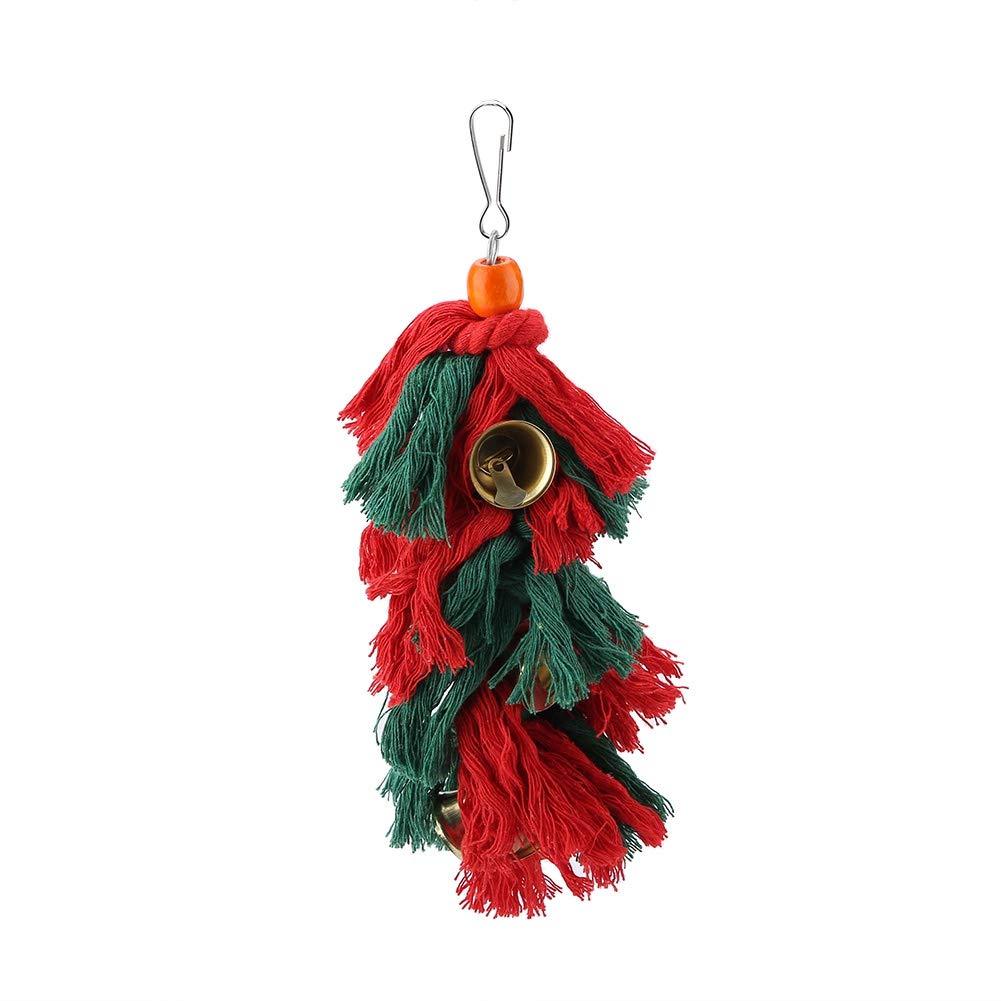 Parrot Cotton Rope Chewing Toys Colorful Bird Chew Bite Toys Parrot Hammock Swing Toy Cage Climbing Hanging Toys - PawsPlanet Australia