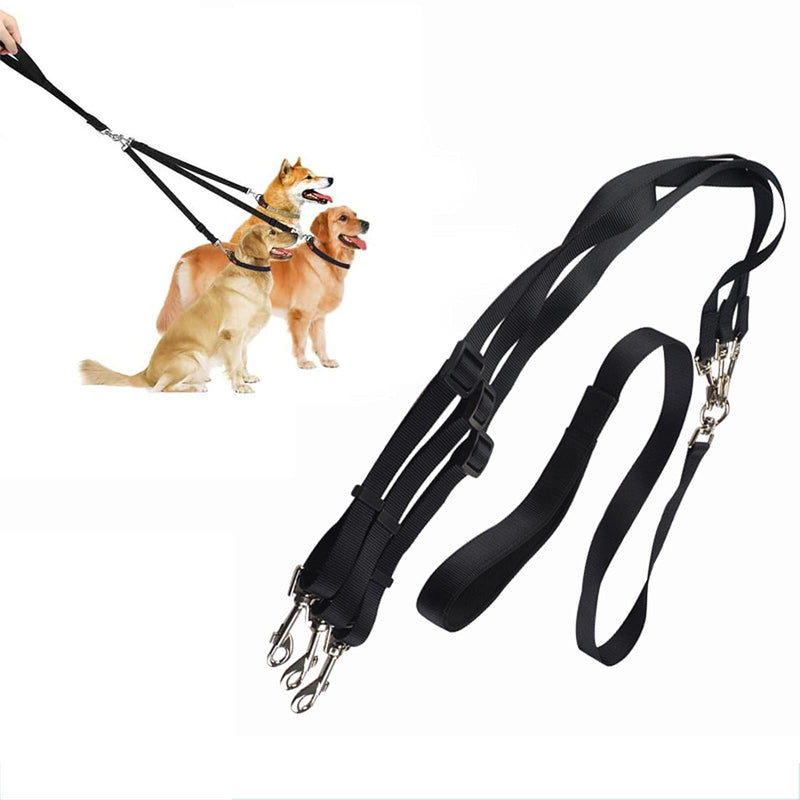 LANGING 3 In 1 Dog 3 Way Leads With Soft Padded Handle No Tangle Dogs Coupler Leash Pet Triple Detachable - PawsPlanet Australia