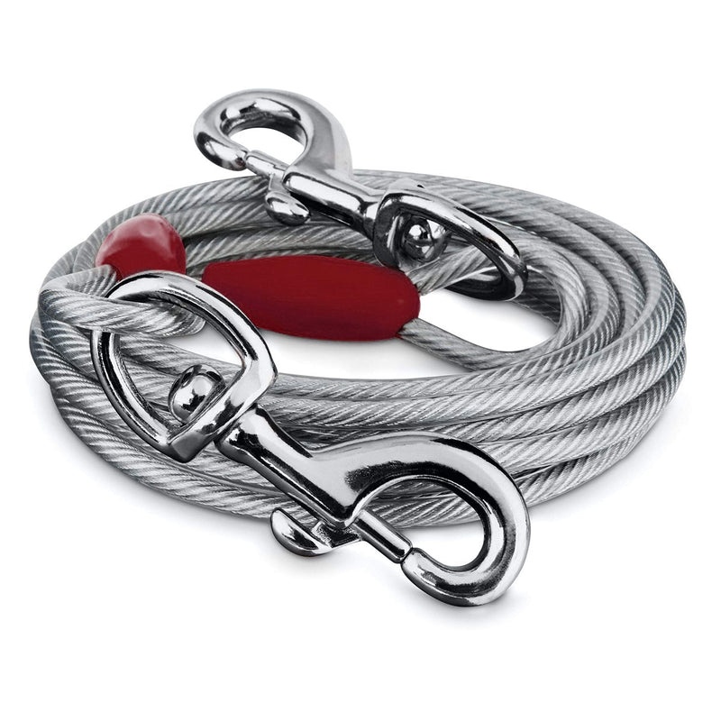 WINSOME Dog Tie Out Cable Metal Dog Lead Puppy Lead Leash- Dog Tether Cable Tie, Steel Cable Pet Lead for Garden, Camping and Picnic (6ft) 6ft - PawsPlanet Australia
