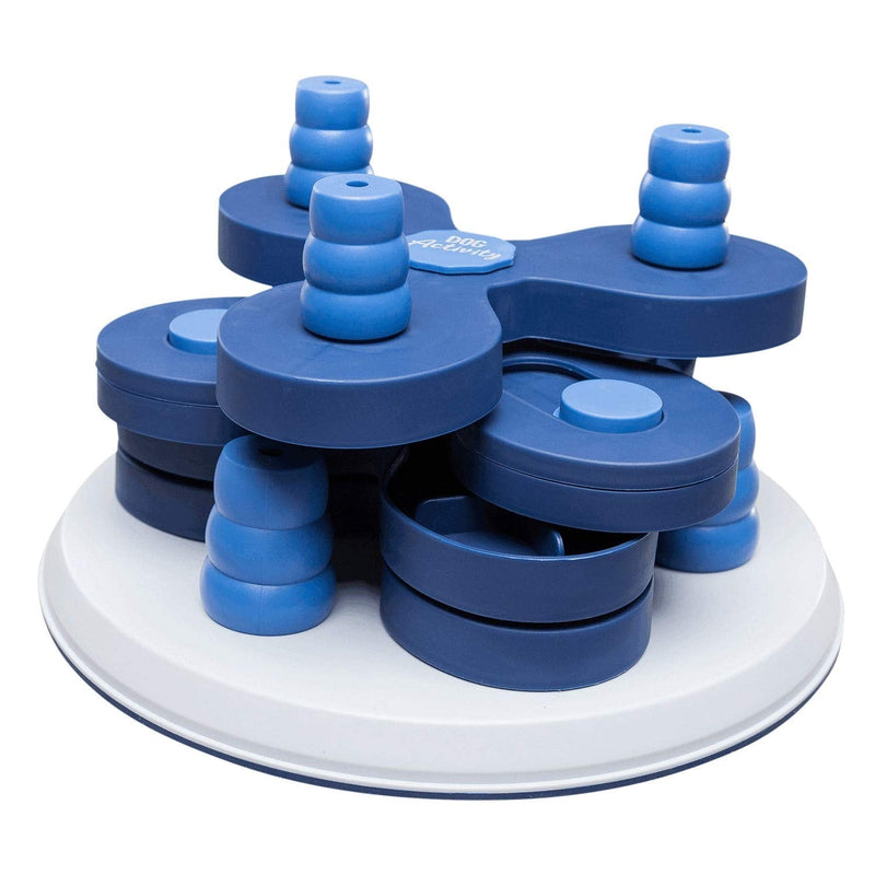 Trixie Dog Activity Flower Tower Strategy Game, Ø 30 x 13 cm, 1125 kg, white/blue - PawsPlanet Australia