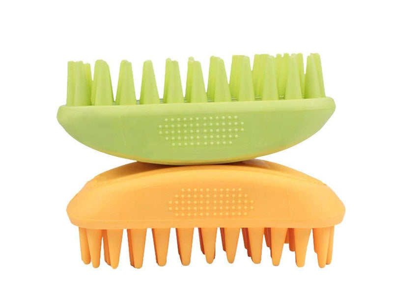 Okared 2 Pack Pet Shampoo Brush for Pets Dogs Cats, Anti-skid Rubber Dog Cat Pet Mouse Grooming Shower Bath Brush Massage Comb - PawsPlanet Australia