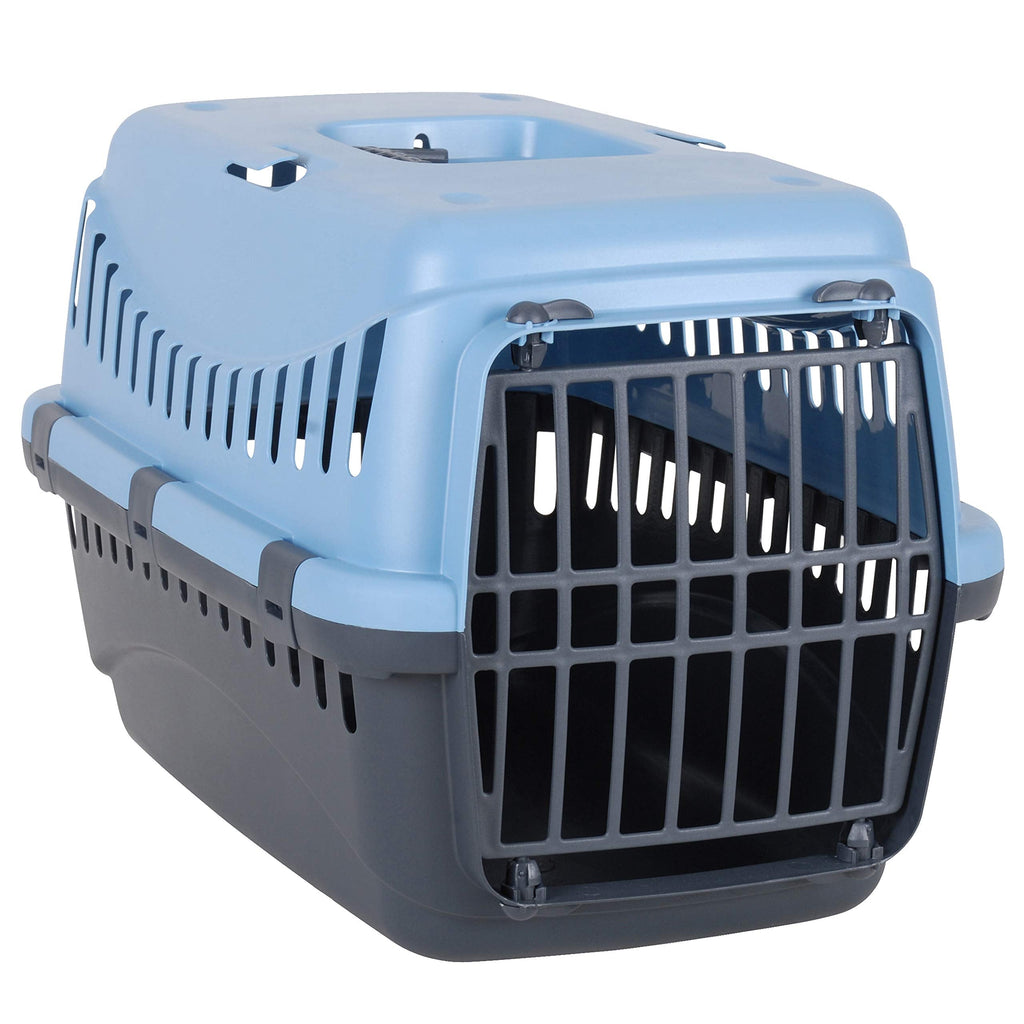 URBNLIVING Lightweight Plastic Pet Carrier with Detachable Roof and Handle (Blue) Blue - PawsPlanet Australia