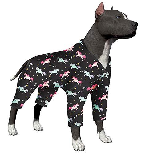 LovinPet Dog Clothes for large dogs - Pajamas, Post-Surgical Recovery for Big Dogs, Lightweight Pullover Dog Pajamas, Full Coverage Dog pjs, Wild Horses Galloping Print L - PawsPlanet Australia