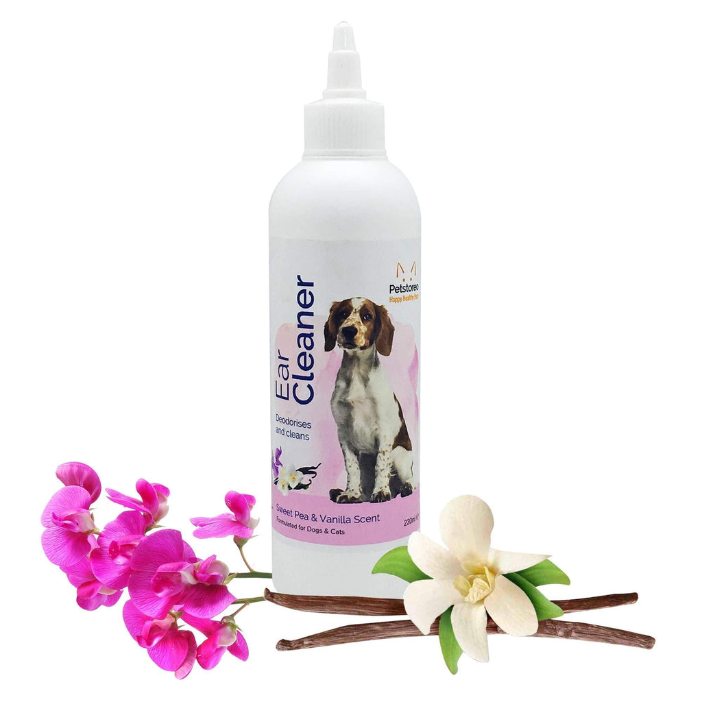 Petstoreo Dog Ear Cleaner - Created by UK Vets - Calming Sweet Pea & Vanilla Scent - 230ml - PawsPlanet Australia