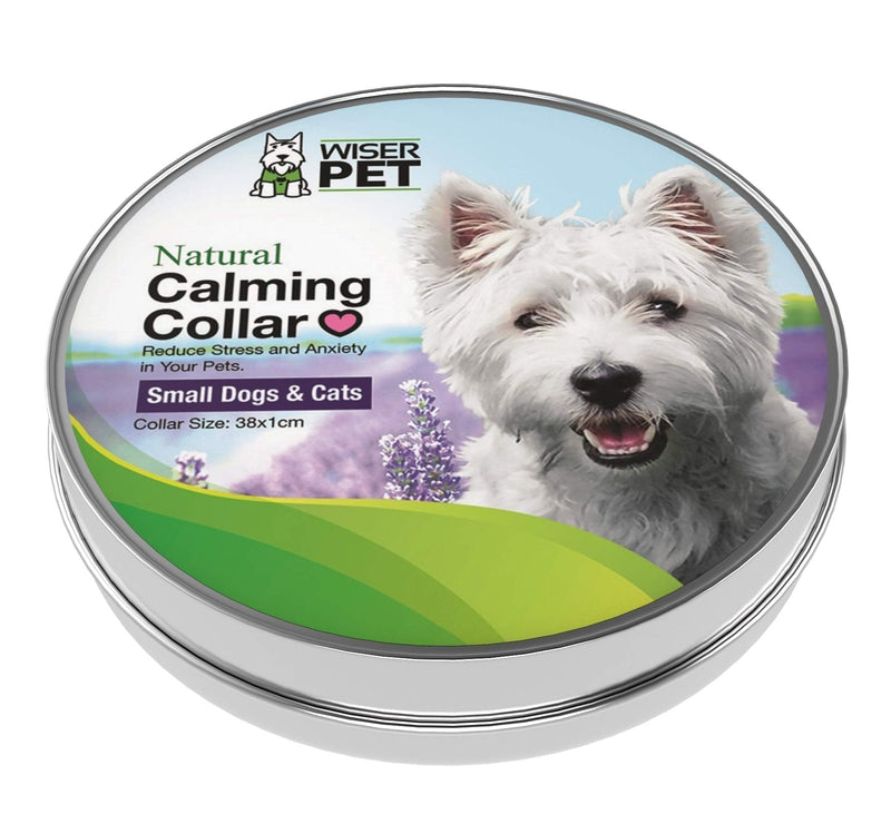 Wiser Pet Calming Collar for Small Dogs | Relaxes and Calms Nervous or Anxious Pets | Reduces Stress from Fireworks, Thunder or Separation Anxiety | Natural, Adjustable, Waterproof - PawsPlanet Australia