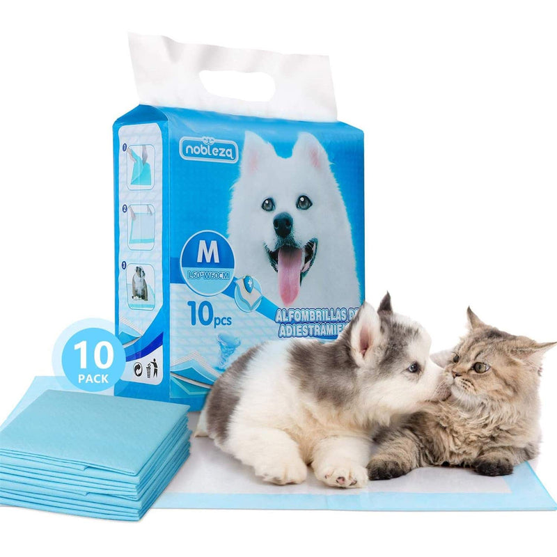 Nobleza - 100 x Ultra Absorbent Puppy Training Pads Dog Toilet Pee Mat, 60 * 60cm, 10 x 10 Packs L60*W60cm White&amp;Blue - PawsPlanet Australia