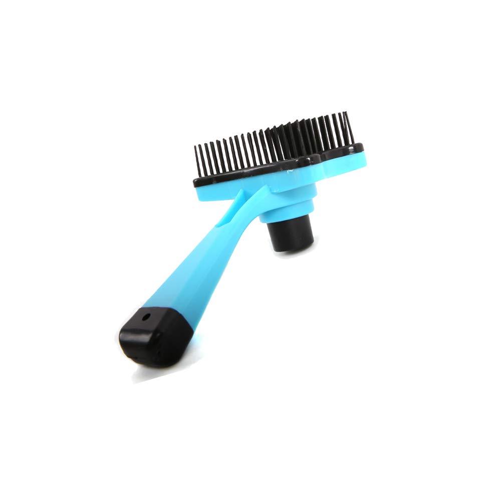 DXIA Dog Brush, Cat Brush, Self Cleaning Slicker Brush, for Small to Large Dog or Cat Best for Grooming Removes Loose Hair and Dead Hair (blue) blue - PawsPlanet Australia