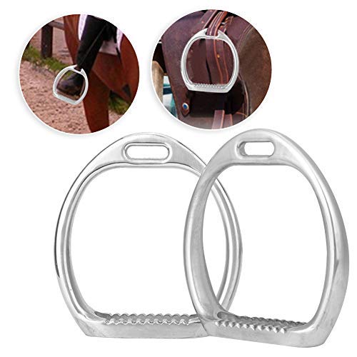 Pssopp 1Pair of Aluminum Kids Lightweight Stirrups Pad Equestrian Sports Horse Riding Saddle Children Stirrups for Saddle Safety - PawsPlanet Australia