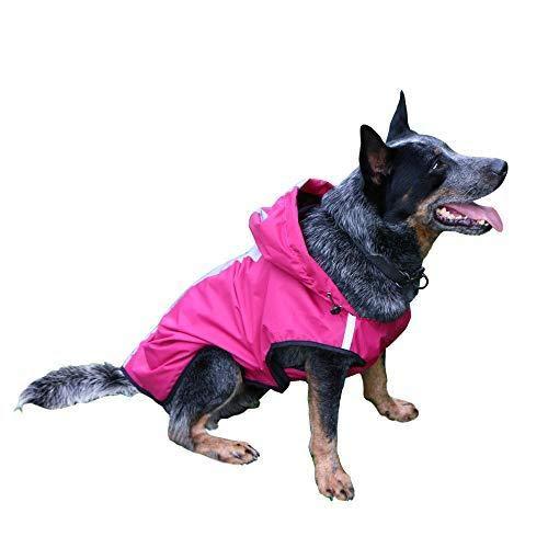 sengupets Waterproof Dog Raincoat, Lightweight Packable Jacket with Reflective Stripes for High Visibility Safety, Adjustable Hood Poncho for Small Medium Large Dogs (3XL, Red) 3XL chest86.1-95cm/34-37.4in - PawsPlanet Australia